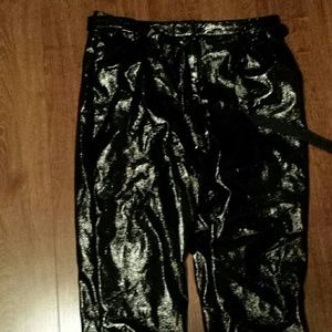Fake leather pants